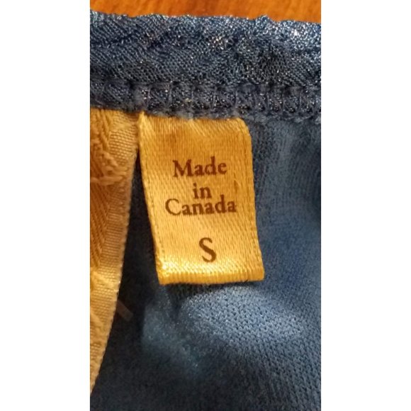 BKE Women's Small Tank Stretchy Blue Zig-Zag - Picture 7 of 10